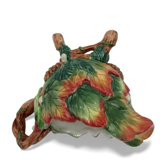 FITZ and FLOYD Christmas Lodge Pitcher Creamer With Pinecone and Leaf Design - Picture 13 of 13